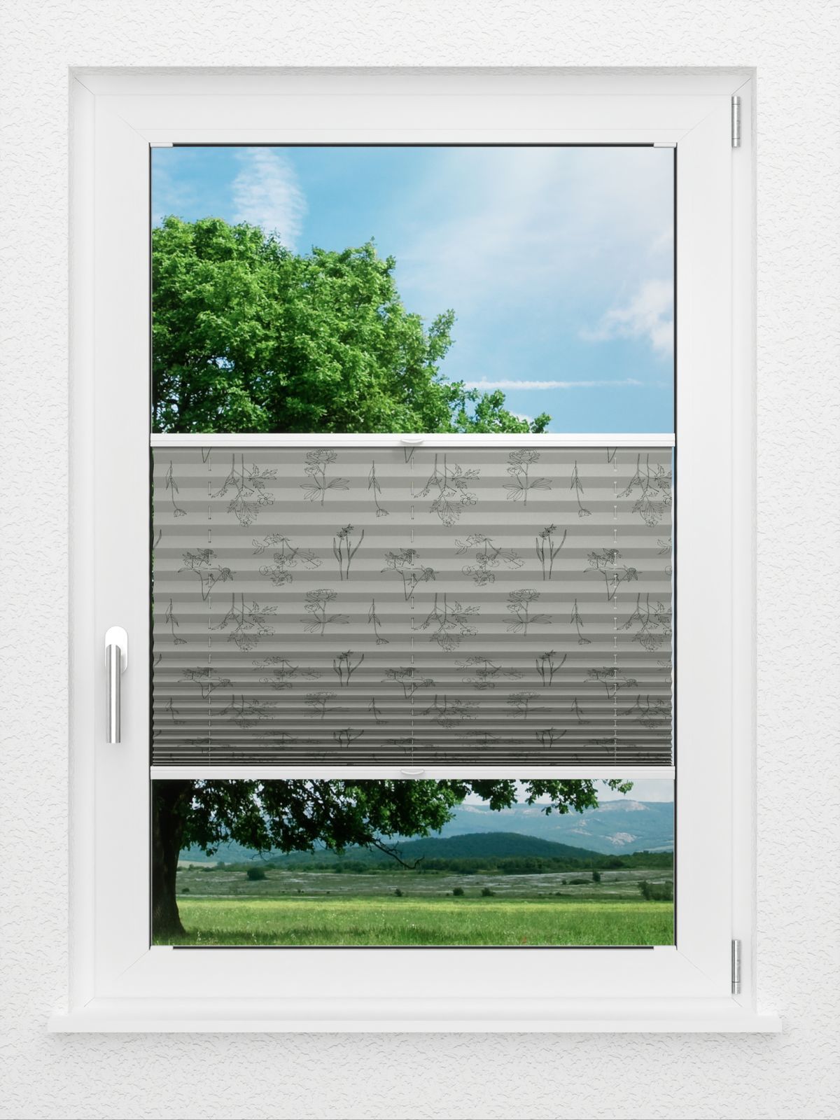 Detailansicht LYSEL HOME Plissee 437A Blüten