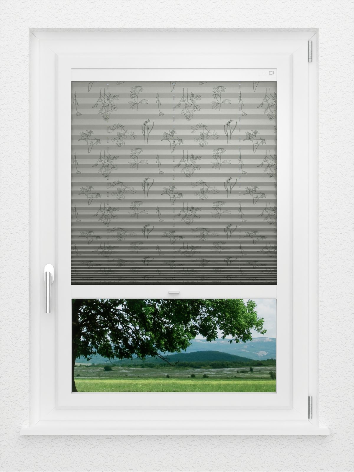Detailansicht LYSEL HOME Plissee 437A Blüten