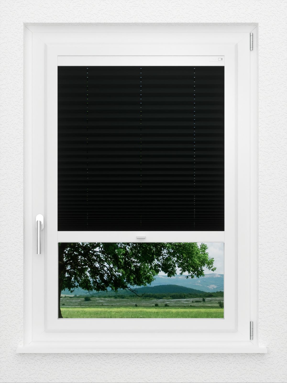 Detailansicht LYSEL HOME Plissee 240A Oliv Krepp Pearl