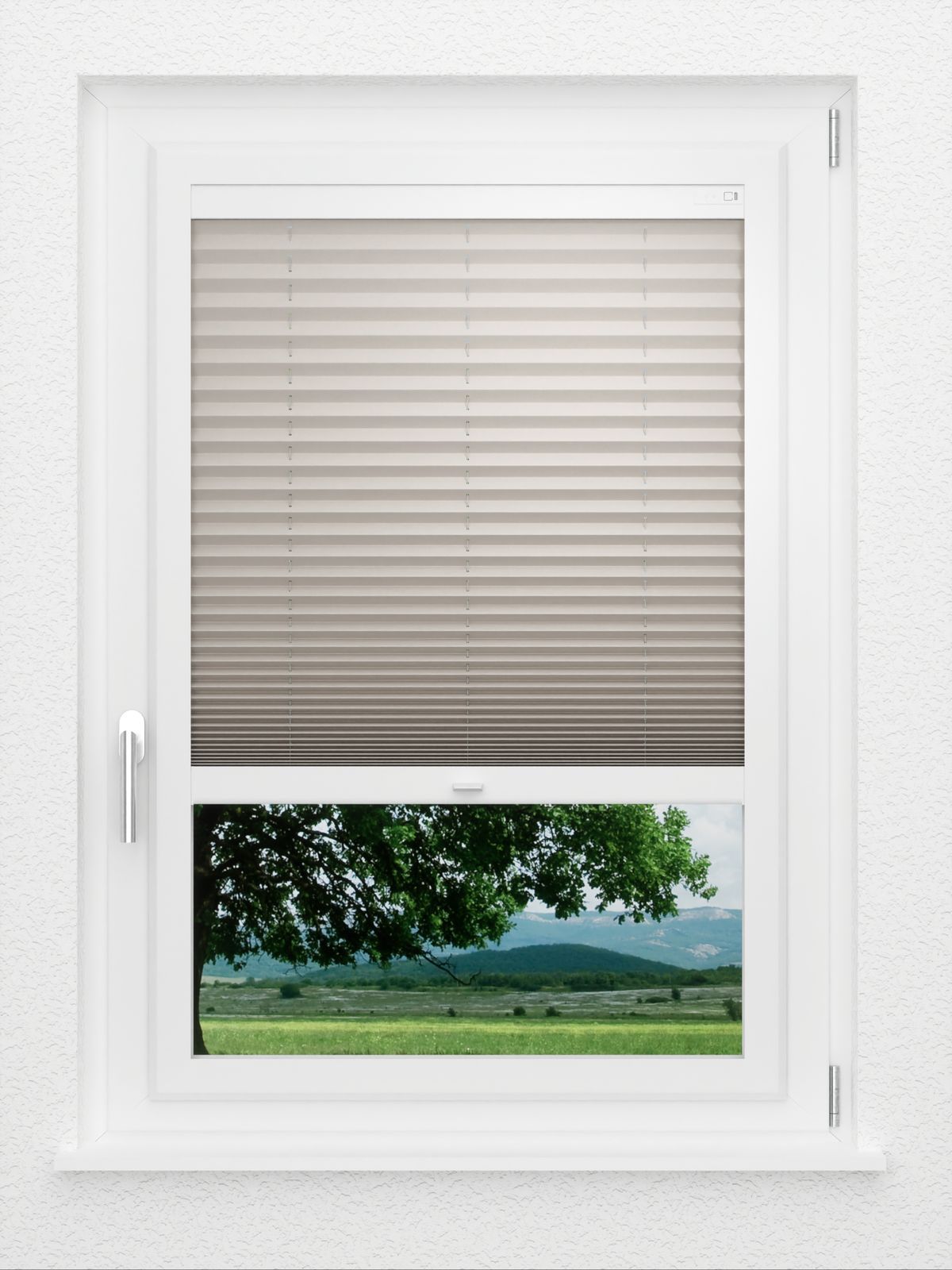 Detailansicht LYSEL HOME Plissee 128B Oliv Krepp