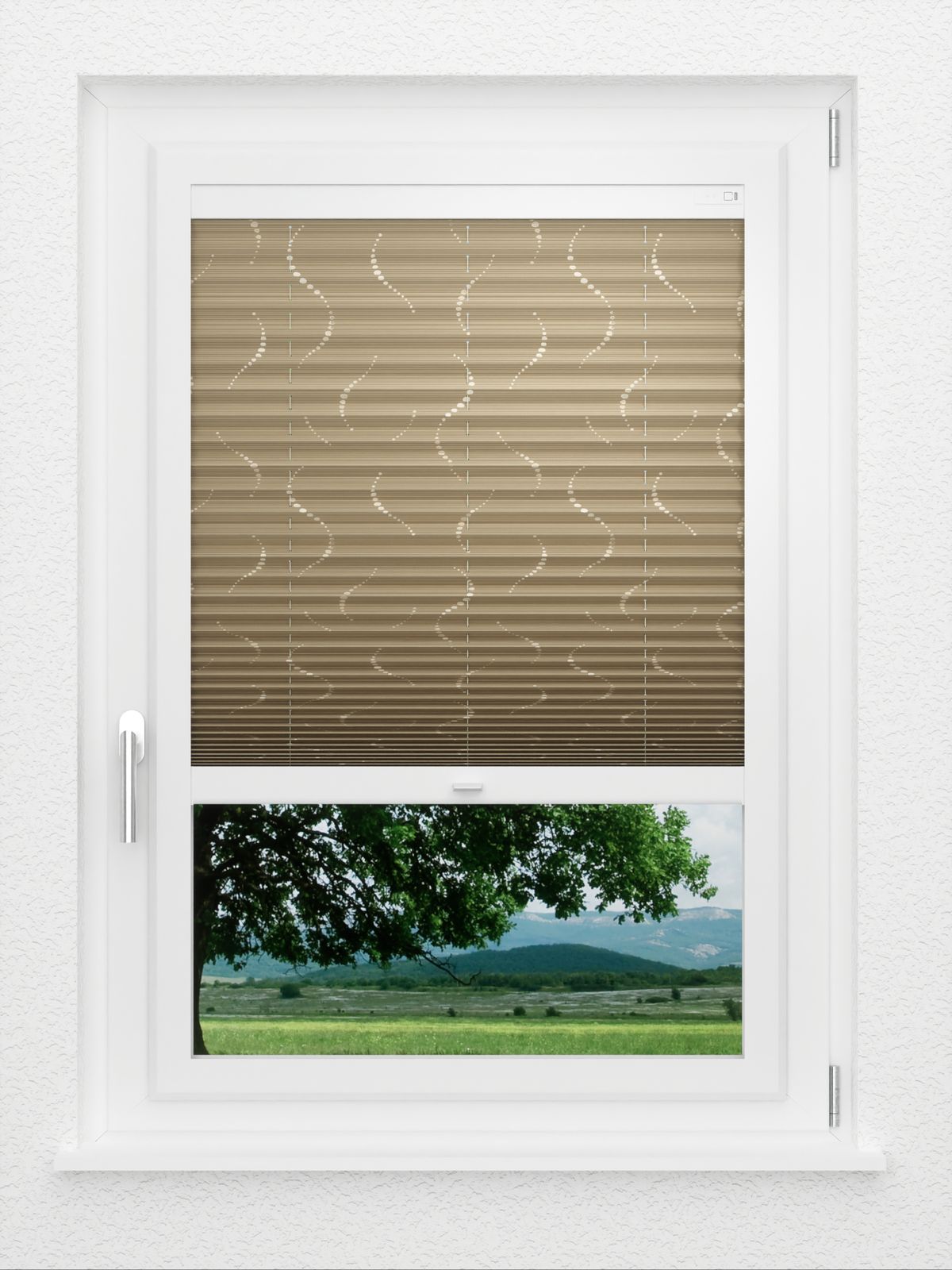 Detailansicht LYSEL HOME Plissee 318A Whirl Pattern