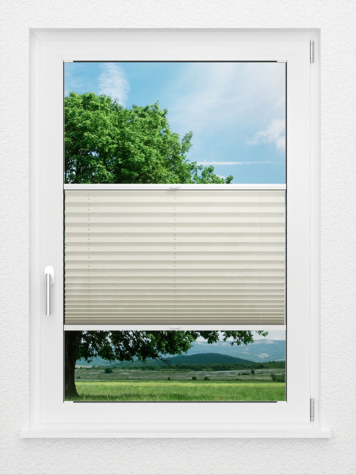 Detailansicht LYSEL HOME Plissee 410A Whirl Pattern
