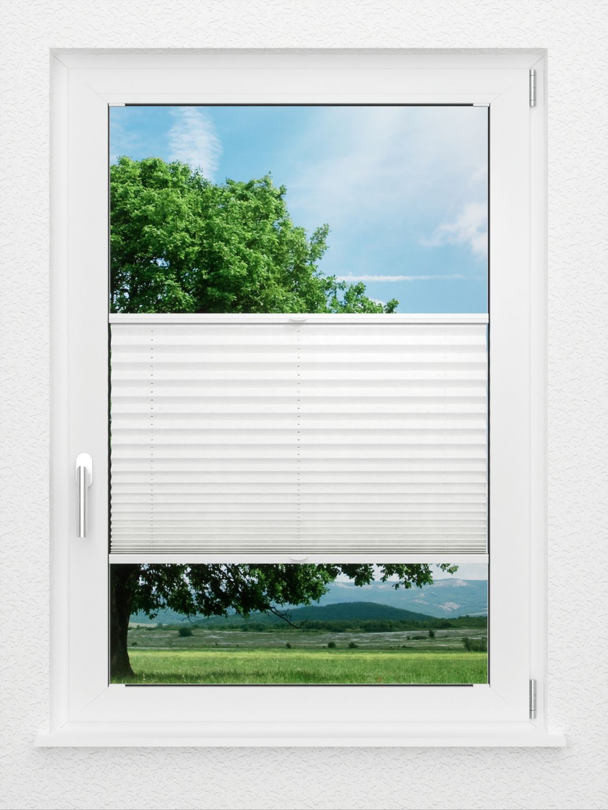 Detailansicht LYSEL HOME Plissee 124B Jarl Crush Pearl