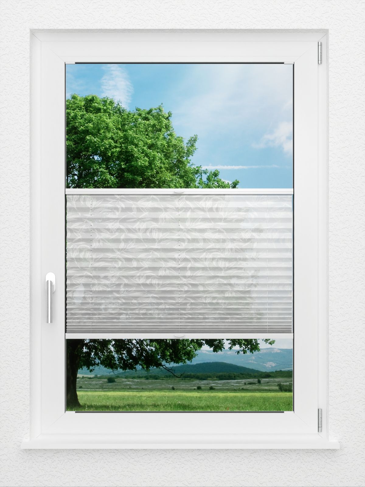 Detailansicht LYSEL HOME Plissee 329A Flora Soft