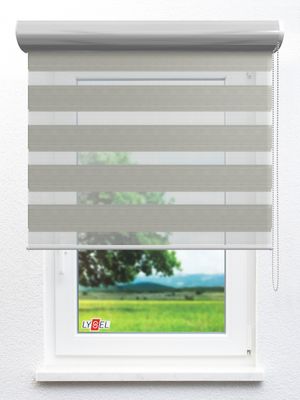 Simply Doppelrollo Heide 30062 Fensteransicht