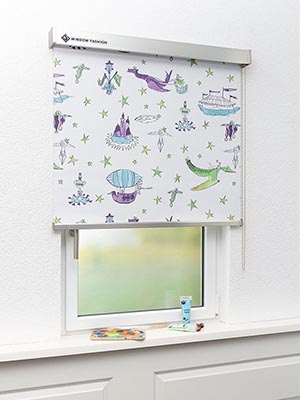 Detailansicht verfügbar. - Hier Klicken! Stoff Rollo Maßanfertigung Rollo Kinderzimmer VD 75011