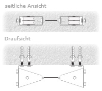 Bedienung mit Seilzugsystem - Wintergarten - innerhalb Rahmen